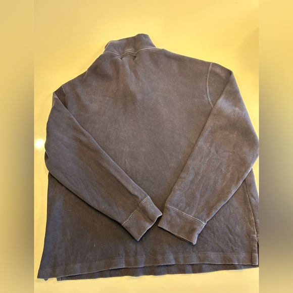 Vintage Polo Ralph Lauren 1/4 zip knit pullover Navy XL - Picture 5 of 6